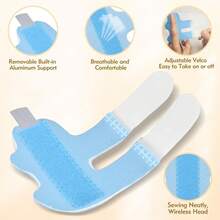 5 Pcs Unisex Adjustable Trigger Finger Splint Breathable Finger Brace Support For Knuckle Protection Daily Hand Care Use - 預設 - 查看 3