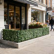 3片装可伸缩人造常春藤篱笆板 - 逼真绿色植物，仿真绿色树篱墙，叶片茂密，采用优质塑料制成，适用于阳台、花园、露台和泳池边等室内外场所，易于安装，可作为隐私屏障 - 綠色 - 查看 6