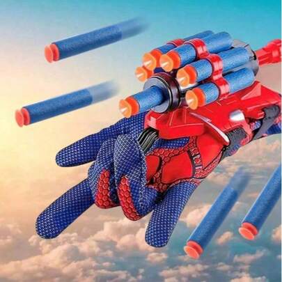 Christmas Decoration Glove, Plastic Foam Bullet, Suction Cup Spider Ball Toy, Hero Vest, Interactive Toy For Kids, Kids Arm, Best Holiday Gift, Kids Computer Tool, Kids Toy, Kids Gift, Kids Game, Boys Game