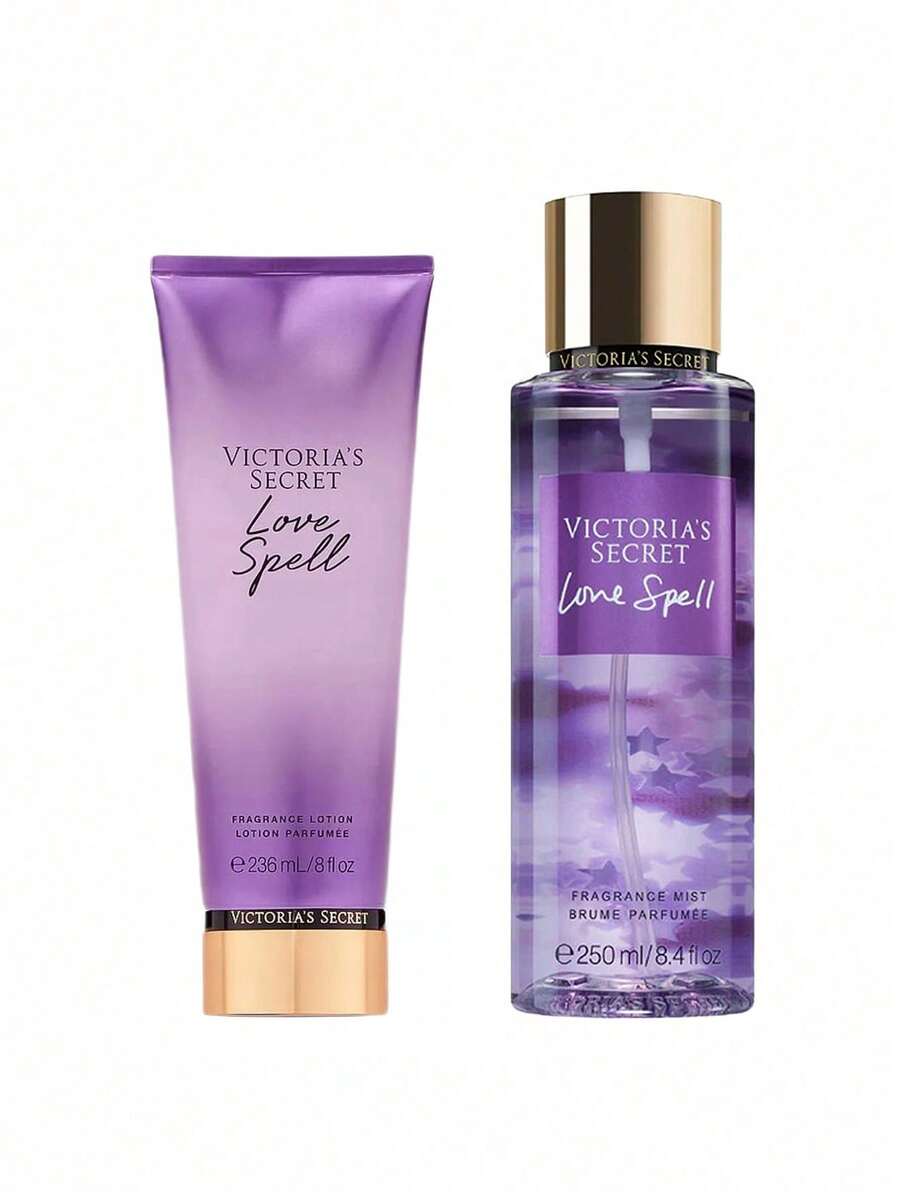 Victoria's Secret [Bundle] Love Spell Body Lotion 236 Ml + Body Mist 250 Ml - Purple - View 1