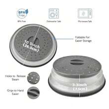 2 In 1 Silicone Microwave Splash Guard,Space-Saving Design, Easy To Clean And Store, Heat Resistant Food Cover, Collapsible Splash Guard, Food Dust And Mosquito Cover, Can Be Used As A Filter Bowl For Washing Fruits And Vegetables, Ventilated Bowl Cover, Heat-Resistant, Food Strainer Kitchen Gadgets Vegetable Strainer Fruits And Vegetables Cleaning - Nhiều màu - Xem 6