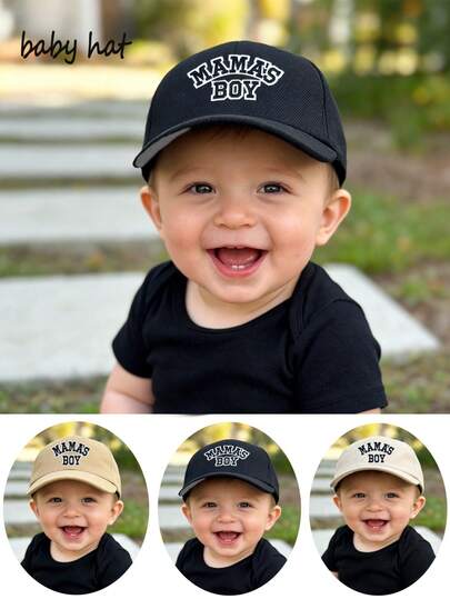 1pc Adjustable MAMA'S BOY Baseball Cap, Outdoor Sun Ion Casual Hat For Boys And Girls, Suitable For Spring, Autumn, Travel, Beach Holiday