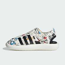 Sandalias cómodas y casuales con velcro para niños de Adidas - Blanco - Ver 3