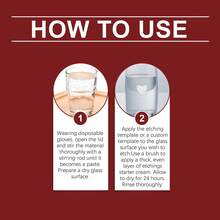 Frosted Glass Etching Set, Cups With Non-Fading Etched Patterns, Portable Artistic Frosted Glass Etching Design - 1set - View 10