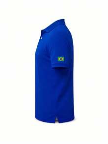 Men's Polo Shirt, Texas Country T-Shirts, Men's Blouses - 藍色 - 查看 3
