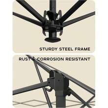 Carpa plegable resistente para exteriores de 4 x 4 m, techo doble, montaje rápido, resistente al agua, para terraza, césped, patio, jardín y fiestas, color caqui y caqui claro. - Caqui - Ver 5