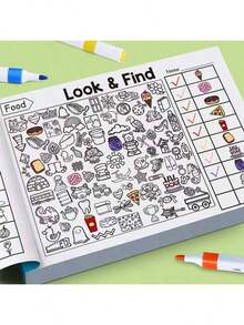 互动式隐藏图画书，趣味寻宝绘画活动书，引人入胜的捉迷藏主题页面 - 彩色 - 查看 5