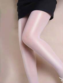 Pearl Satin Sculpting Tights - Ultra-Thin, High-Shine & Powerful Hold For A Bold, Ethereal Glow - White - View 2
