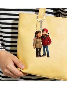 个性化3D卡通亚克力钥匙扣，情侣定制钥匙扣，情人节礼物，生日礼物，周年纪念礼物，情侣礼物，家居装饰，纪念品，可爱，高品质，生日礼物，结婚纪念日纪念品 - 彩色 - 查看 3