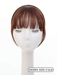 Women's Natural Bangs Wig, Straight Bangs Wig, Comic Book Style, Bangs Headband, Synthetic Hairband - Multicolor - View 3