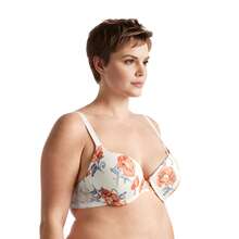 Women's Plus Size Perfect Shape Add 1 Cup Push Up Underwire Bras - Cream Print,Cream(2 Pack) - View 2