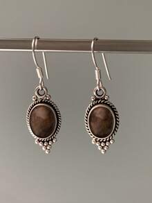 1对复古波西米亚风女士水滴吊坠耳环，适合婚礼/派对/日常佩戴，母亲节/情人节礼物配饰 - 耳環 - 查看 6