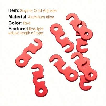 10pcs Tent Rope Adjuster, Adjustable Camping Tent Rope Buckle, S-Shaped Tensioner Fastener, Outdoor Camping Tent Accessories, Easy Assembly And Tent Setup, Lightweight Rope Adjuster, Suitable For Camping Tents, Portable Lightweight Outdoor Camping Gear, Suitable For Hiking And Camping Equipment, Camping Essentials, Metallic Finish, Grip Design, Rust-Resistant Structure
