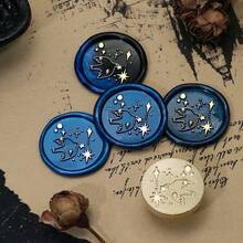 Starry Sky Animal Wax Seal Stamp (With 1 Handle) - Perfect For Love Letters, Invitations, Holiday Cards, Diaries, Scrapbooks, DIY Crafts - Stamp + Handle - View 4