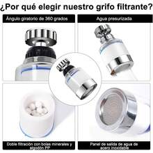 Filtro de Agua para Grifo, 2 Filtros y 20 Elementos de Filtro, Elimina Fluoruro y Cloro, Filtración Profunda, 360 Grados, para C - 2 filtros, 20 elementos filtrantes - Ver 3
