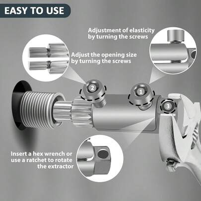 New Pipe Extractor Tool Pipe Nipple Extractor Set Pipe Remover Kit Broken Pipe Thread Remover Fits 1/2 Inch To 1 Inch Pipe Capacity Great Diy Gift For Men