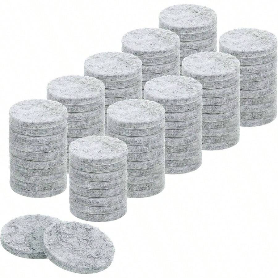 Round Felt Furniture Pads 100Pcs 0.8 Inch Diax 0.12 Thick Adhesive Backed Non - Slip Anti - Scratch Chair Leg Protectors For Hardwood Floor Gray - 0.8" X 0.12" + 100 - View 1