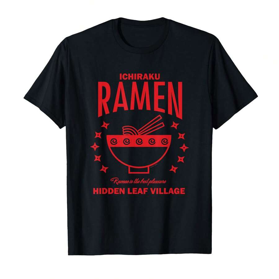 Narutos-S Shippuden Foodie Ichiraku Ramen Anime T-Shirt - màu đen - Xem 1