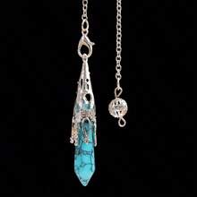 CUPIDCRYSTAL 1/5pcs Turquoise Healing Pendants Necklace With Silver Chain, Great Gift Choice And Best Meditation Crystal Gift For Mother's Day - Turquoise - View 15