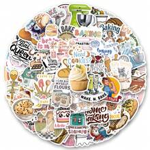 121pcs Baking Vinyl Stickers, Beautiful And Practical, Suitable For Scrapbooks, Diaries, Bumpers, Skateboards, Water Bottles, Helmets, Water Cups, Car Stickers, Etc. - Random - View 10