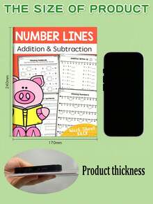 1 pieza Cuaderno de práctica de matemáticas reutilizable, ejercicios de suma y resta, práctica de escritura, artículos de papelería para estudiantes, útiles escolares, libro de fantasía, regalo de vuelta a la escuela/Navidad, adecuado para recompensas de aprendizaje, regalos de vacaciones o cumpleaños, papelería - Multicolor - Ver 6