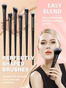 24pcs/1pc Complete Makeup Brush Set Includes 20 Soft Makeup Brushes-Such As A Translucent Powder Brush, Blush Brush, Contour Brush, Highlighter Brush, Foundation Brush, Nose Contour Brush, Eyeshadow Brush, Eyebrow Brush, Lip Brush, And Detail Brush-Plus 1 Travel-Friendly Waterproof Makeup Bag, 1 Liquid Beauty Sponge, 1 Facial Cleansing Puff, And 1 Brush-Cleaning Bowl. Ideal For Beginners, Professional Makeup Artists, And Novice Beauty Practice. - Black - View 7