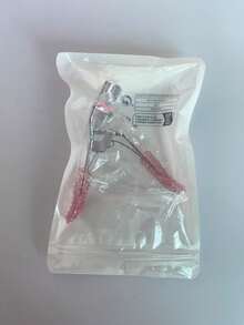 1pc Semi-Transparent Plastic Glitter Handle Eyelash Curler, With/Without Comb, Eyelash Curling Assistant, With Raised Dots Shaping Clamp, Soft Rubber Pad, Makeup Beauty Tool, Cute Gift - Multicolor - View 18