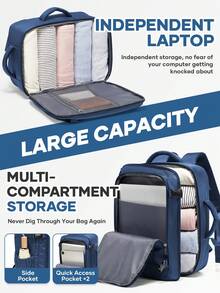 瑞安航空旅行背包 40x20x30 - 符合瑞安航空客舱尺寸规定，适合短途旅行，可轻松放置于座位下方，全新个人旅行背包。时尚多彩的行李包，男女皆宜，可容纳15.6英寸笔记本电脑。 - 寶藍色 - 查看 8