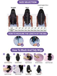 VIOLLY Jerry Curly 32 Inch 13*6 HD Transparent Lace Front Ear To Ear Free Parting 200% Density Melted Hairline Baby Hair Pre Plucked Pre Bleached Knots Heat Resistant Human Hair Blend Long Luxury Wig Natural Black - 1B# - View 11