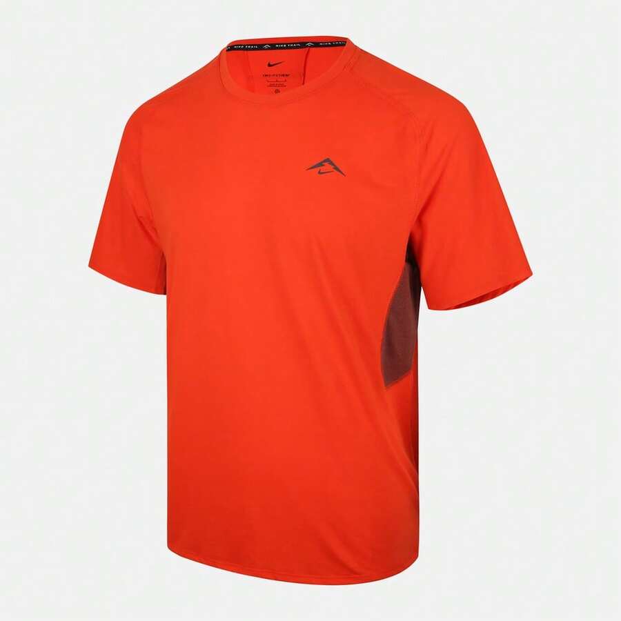 Nike Men's AS M NK DFADV SOLAR CHASE SS Short Sleeve T-Shirt, Knit Crew Neck, THJ3581-633 - Red - View 1