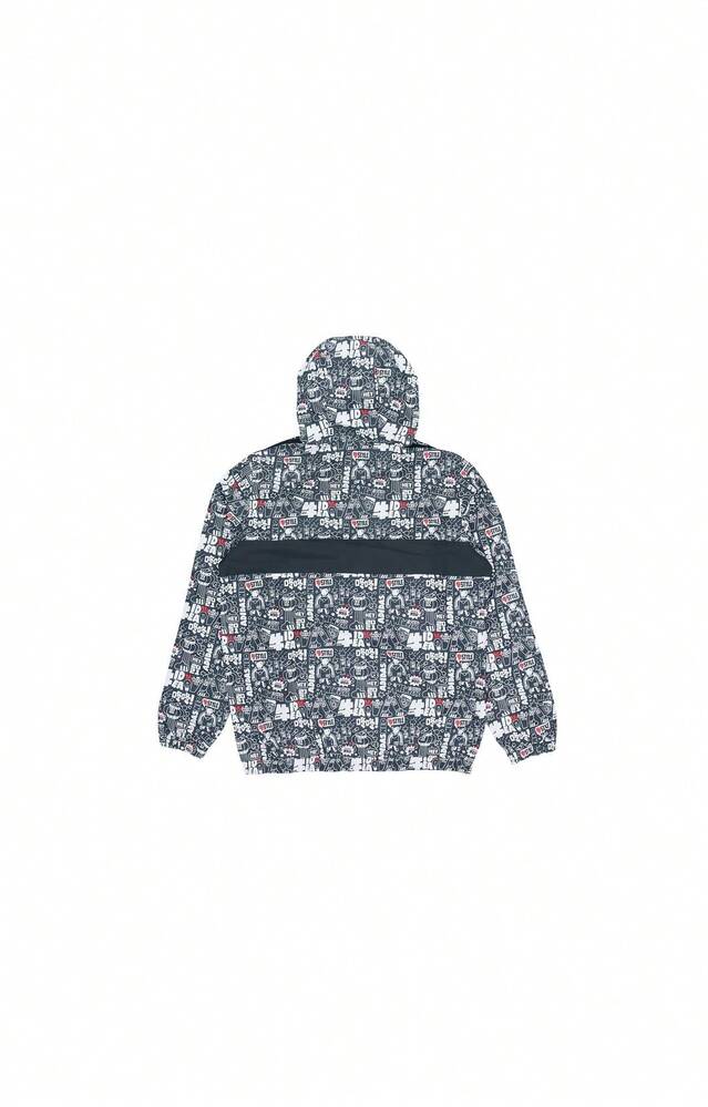 Neo Chinese New Year Print Sports Jacket Black Outerwear Men