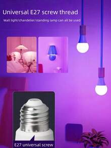 1 pieza Bombilla LED de 7W/15W/30W con 16 colores arcoíris, 220V, base E27, tira de luz RGB con control remoto que cambia de color, adecuada para karaoke, fiesta, vacaciones - Bombilla de luz colorida RGB - Ver 7