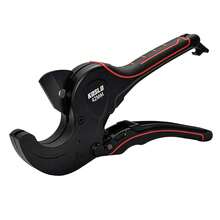 Plastic Pipe Cutter For PEX/PVC/PPR Pipes, Sharp & Fast Cutting Ratchet Cutter With Aluminium Alloy Body, Premium Conduit Pipe Cutter For Plumbing & Household - Black - View 3