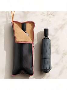 2pcs/Set 2-In-1 Waterproof Umbrella Bag And Cleaning Cloth - Leak-Proof, Quick Dry, Portable Umbrella Storage Bag (Green/Orange/Blue) Super Absorbent Lining: Made Of High-Quality Microfiber Towel Fabric, The Inner Layer Can Quickly Absorb Excess Water On The Wet Umbrella, Keeping Your Bag, Seat, And Floor Completely Dry.,Outdoor,Garden,Travel Essentials - Multicolor - View 3