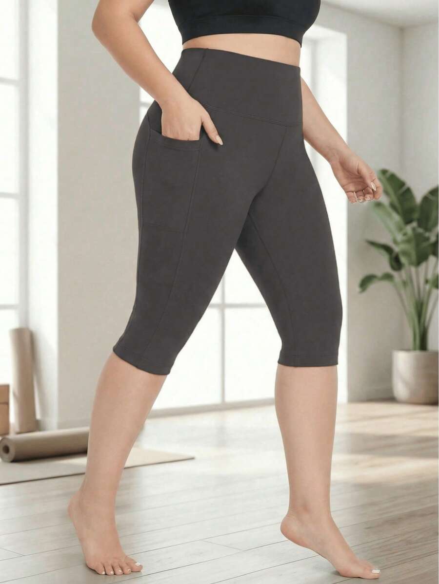 1-Pack Women's Capri Leggings | Black, Grey, Red & Blue - Ultra Soft, High-Waisted For Summer Outfits For Women & Beach Trips | No See-Through, Perfect For Casual & Vacation Outfits Women Love - 灰色 - 查看 1