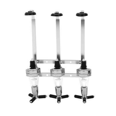 3/4/6 Bottle Wall Mounted Optics Stand, Spirit Drink Dispenser With Shot Measurer For Home Bar, Kitchen & Party