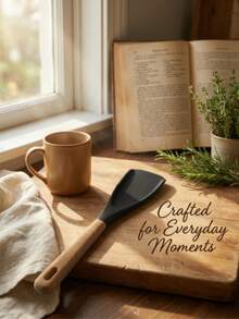 一套硅胶厨具套装，耐热不粘锅具，适用于各种烹饪/搅拌/煎炸/煮沸等用途。木柄隔热，材质优良。简约实用的家用厨房用具套装。 - 彩色 - 查看 10