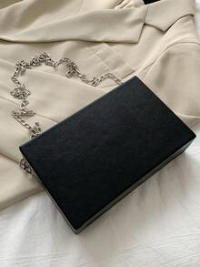 Creative Magnetic Tape Shaped Women Fashion Personalized Chain Bag For Shopping, Casual And Versatile PU Shoulder Crossbody Bag - 黑色 - 查看 7