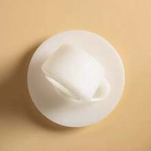 1 Set Luxury Ice Jade White Ceramic Coffee Set, Couple Cups With Saucers, Minimalist Homewares, Gift Box, Suitable For Tea, Milk Tea - Multicolor - View 2