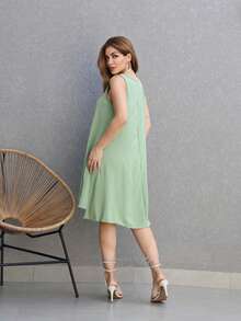Women's Tank Dress DuNa - Pastel Green - View 3