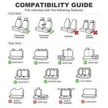 Universal Car Seat Covers Full Set For 5 Seats, Luxury Look Waterproof Scratch-Resistant Breathable PU Leather Front Rear Seat Cushion Protector, Airbag Compatible, Easy To Install Clean Automotive Interior Upgrade Fit For Cars Sedans SUVs Hatchbacks - Hồng - Xem 9