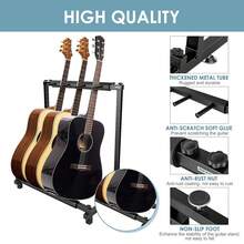 3/5/7/9-Space Multi Guitar Holder, Foldable Portable Floor Rack For Acoustic, Electric & Bass Guitars - View 9