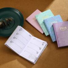 2026 A7 Agenda Book Mini Appointment Book Portable Diary Weekly Planner Notebooks To Do List English Notepad With Calendar - Multicolor - View 8