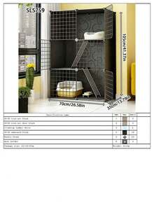 DIY Modular Multi-Layer Cat Cage Villa With Climbing Ladder, Indoor Pet Fence Kitten Cage - Multicolor - View 23