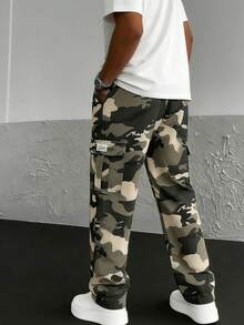 男士休闲工装裤，时尚迷彩工装裤，适合户外徒步和休闲出行，春夏款 - 卡其色 - 查看 6