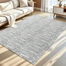 Jacquard Living Room Rug 2.00 X 1.40m Non-Slip Mixed Pattern Handmade Rustic Washable - Light Grey - View 1