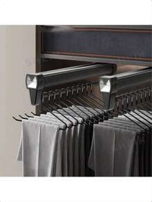 10pcs/5pcs/1pc Pants Hangers Space Saving, Open Ended Metal Pant Hangers, Non Slip Jean Hangers For Men And Women, Closet Storage Organizer For Clothes Leggings Slacks Trouser Ties,Best Gifts,Suitable For Home, Hotel, University Back To School - View 2