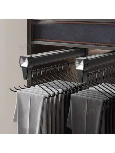 10pcs/5pcs/1pc Pants Hangers Space Saving, Open Ended Metal Pant Hangers, Non Slip Jean Hangers For Men And Women, Closet Storage Organizer For Clothes Leggings Slacks Trouser Ties,Best Gifts,Suitable For Home, Hotel, University Back To School