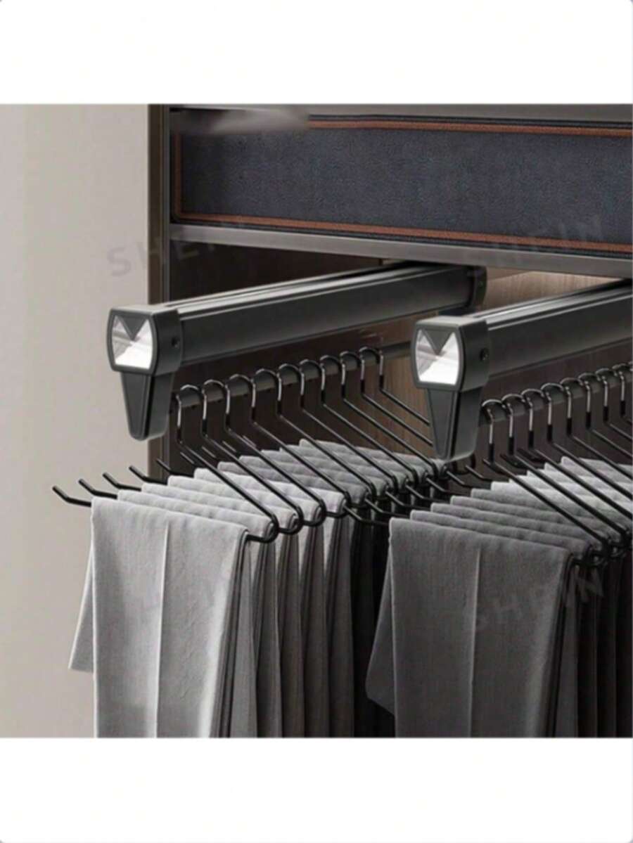 10pcs/5pcs/1pc Pants Hangers Space Saving, Open Ended Metal Pant Hangers, Non Slip Jean Hangers For Men And Women, Closet Storage Organizer For Clothes Leggings Slacks Trouser Ties,Best Gifts,Suitable For Home, Hotel, University Back To School