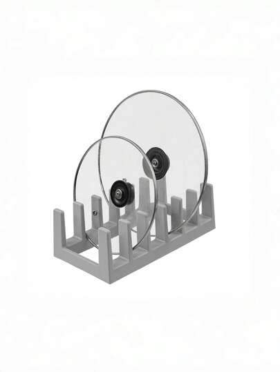 Estante multifuncional para almacenar tapas de ollas, escurridor de platos, estante para secar tazas y platos, estantería de almacenamiento para escritorio de cocina